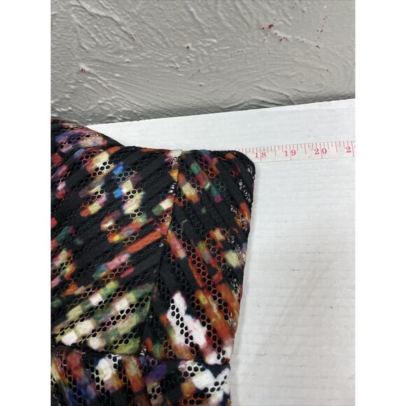 Mossimo Fit & Flare Dress Women’s Multicolor Abstract V Neck Sleeveless Size XL - Picture 7 of 7